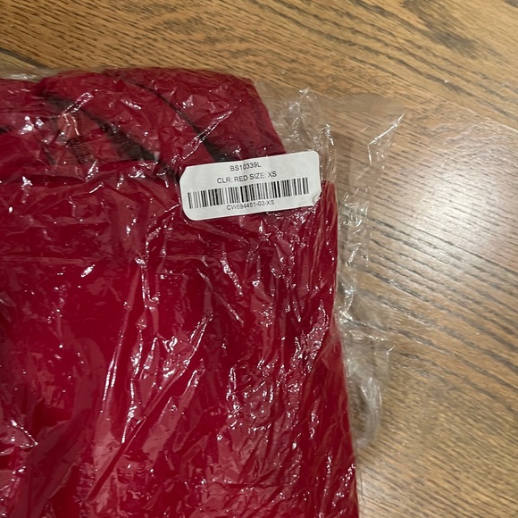 Red Two-piece Wide-leg Jumpsuit - Size XS - Picture 2 of 2